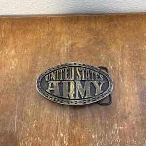 Vintage Bergamot Brass Works U.S. Army Enlistment Basic Training Belt Buckle USA